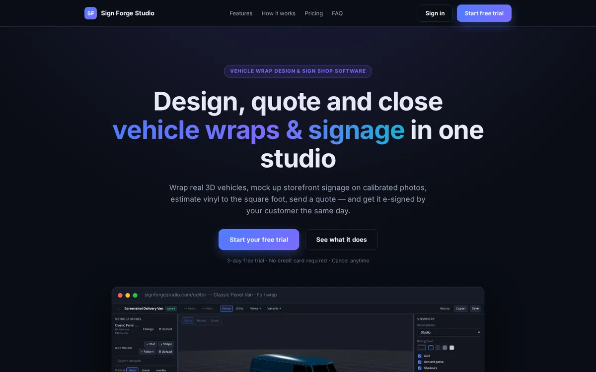 Sign Forge Studio: Wrap a Whole Van Without Touching a Single Sheet of Vinyl